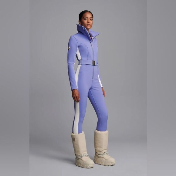 Cordova Waterproof Stretch Striped Ski Suit Myrtle Purple White NWT XL - Picture 1 of 10